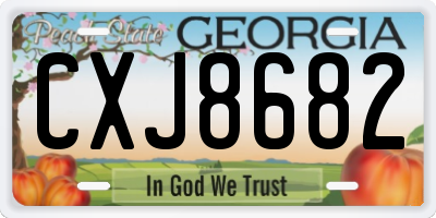 GA license plate CXJ8682