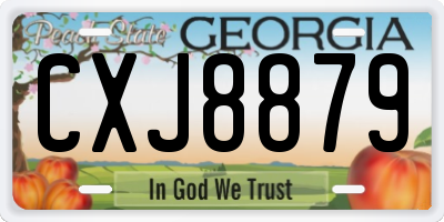 GA license plate CXJ8879