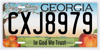GA license plate CXJ8979