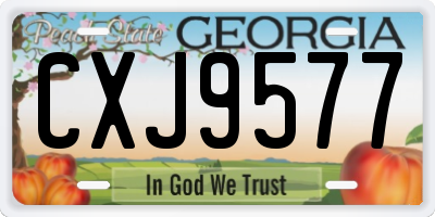 GA license plate CXJ9577
