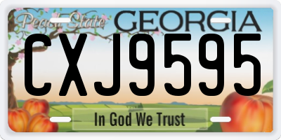 GA license plate CXJ9595