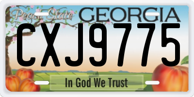 GA license plate CXJ9775