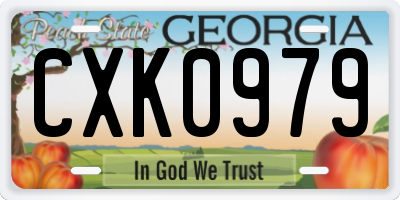 GA license plate CXK0979