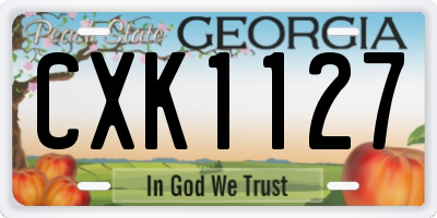 GA license plate CXK1127