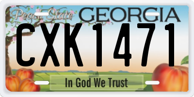 GA license plate CXK1471