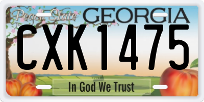 GA license plate CXK1475
