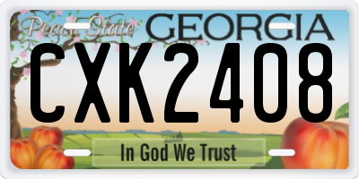 GA license plate CXK2408