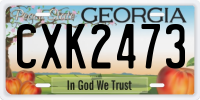 GA license plate CXK2473