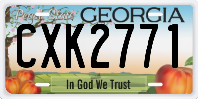 GA license plate CXK2771