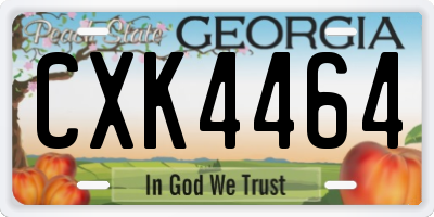 GA license plate CXK4464
