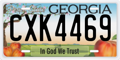 GA license plate CXK4469