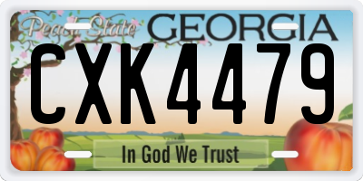 GA license plate CXK4479