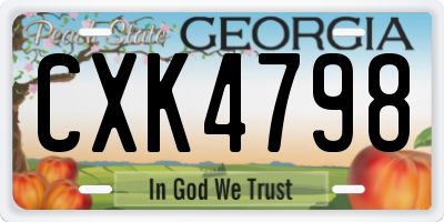 GA license plate CXK4798