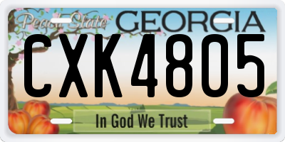 GA license plate CXK4805