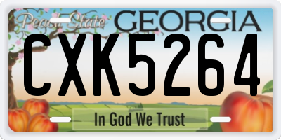 GA license plate CXK5264