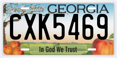 GA license plate CXK5469