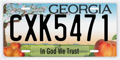 GA license plate CXK5471