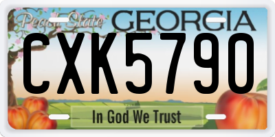 GA license plate CXK5790