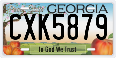 GA license plate CXK5879