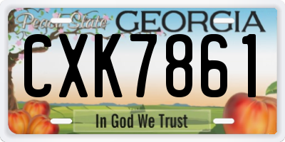 GA license plate CXK7861