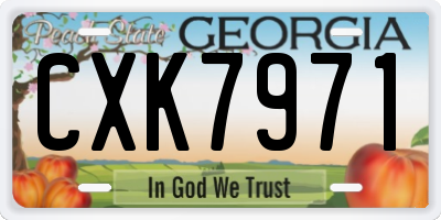 GA license plate CXK7971