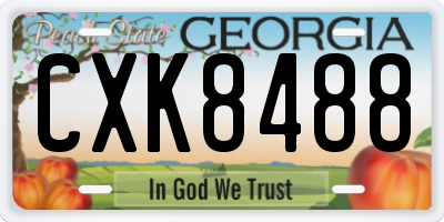 GA license plate CXK8488
