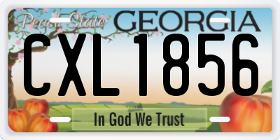 GA license plate CXL1856