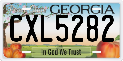GA license plate CXL5282