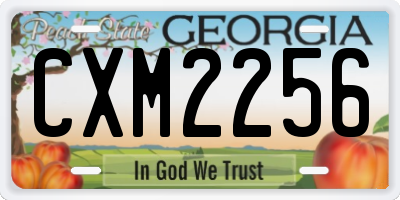 GA license plate CXM2256
