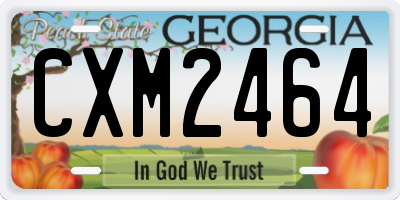GA license plate CXM2464