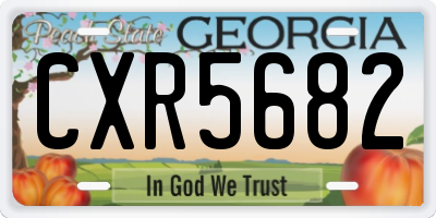 GA license plate CXR5682