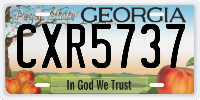 GA license plate CXR5737