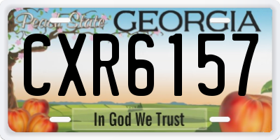 GA license plate CXR6157