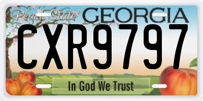 GA license plate CXR9797