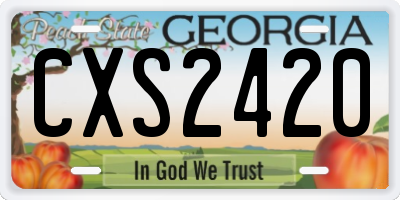 GA license plate CXS2420