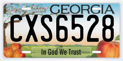 GA license plate CXS6528