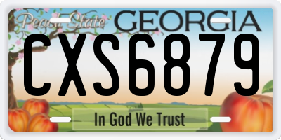 GA license plate CXS6879