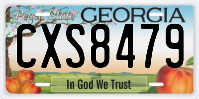 GA license plate CXS8479