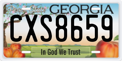 GA license plate CXS8659