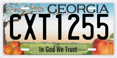 GA license plate CXT1255