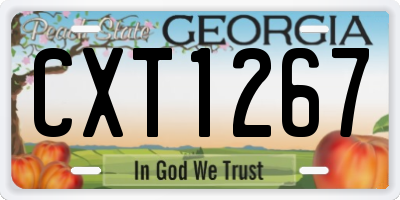 GA license plate CXT1267
