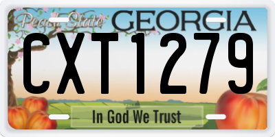GA license plate CXT1279