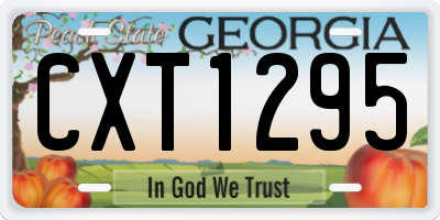 GA license plate CXT1295