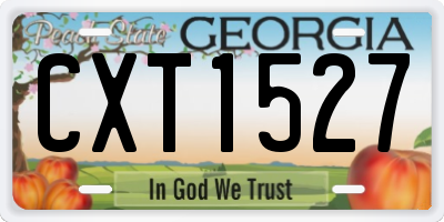 GA license plate CXT1527