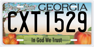 GA license plate CXT1529