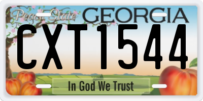 GA license plate CXT1544