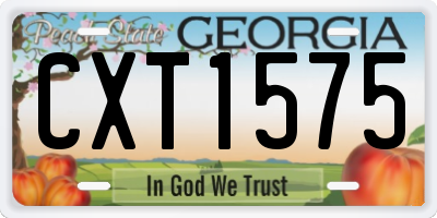 GA license plate CXT1575