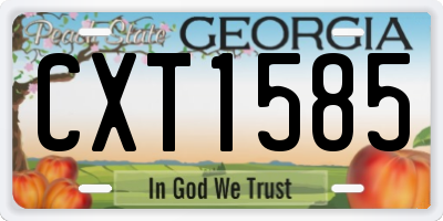 GA license plate CXT1585