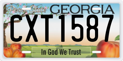 GA license plate CXT1587