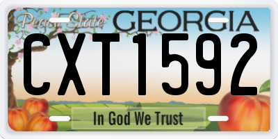 GA license plate CXT1592